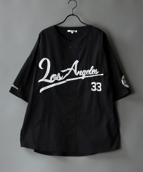 SITRY（シトリー）の「wide silhouette baseball shirt/ワイドシルエット ベースボール シャツ（シャツ/ブラウス・メンズ・ブラック/ネイビー/グリーン/イエロー/ワイン/ブラック系その他/ブルー系その他/ホワイト系その他・M/L）」の3枚目の写真