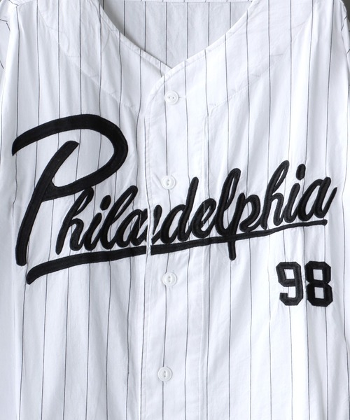 SITRY（シトリー）の「wide silhouette baseball shirt/ワイドシルエット ベースボール シャツ（シャツ/ブラウス・メンズ・ブラック/ネイビー/グリーン/イエロー/ワイン/ブラック系その他/ブルー系その他/ホワイト系その他・M/L）」の10枚目の写真