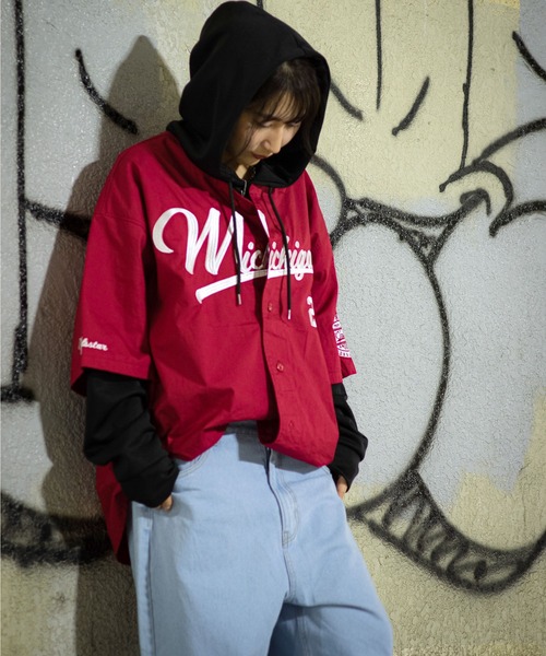 SITRY（シトリー）の「wide silhouette baseball shirt/ワイドシルエット ベースボール シャツ（シャツ/ブラウス・メンズ・ブラック/ネイビー/グリーン/イエロー/ワイン/ブラック系その他/ブルー系その他/ホワイト系その他・M/L）」の12枚目の写真