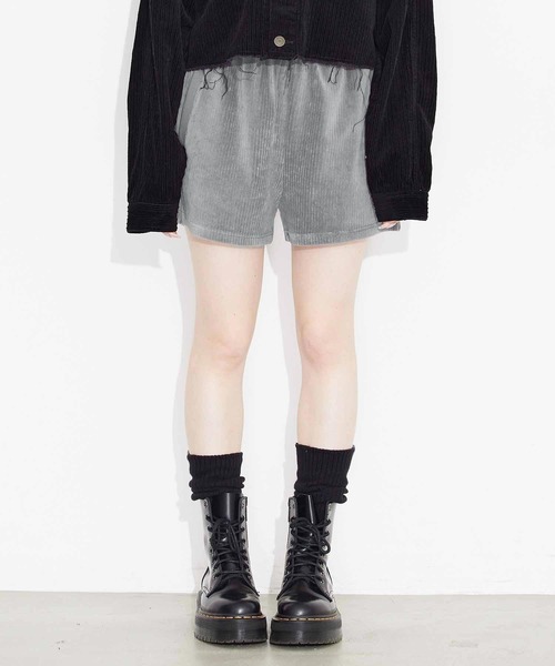 X-girl（エックスガール）の「RIB SHORT PANTS（その他パンツ・レディース・ブラック/ブラウン/グレー・S/M）」の3枚目の写真