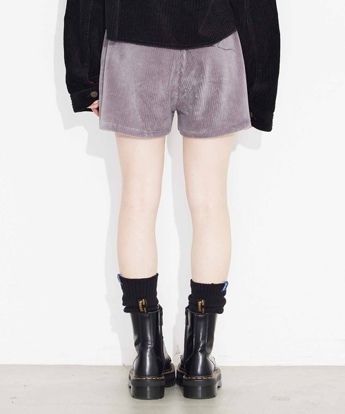 X-girl（エックスガール）の「RIB SHORT PANTS（その他パンツ・レディース・ブラック/ブラウン/グレー・S/M）」の5枚目の写真