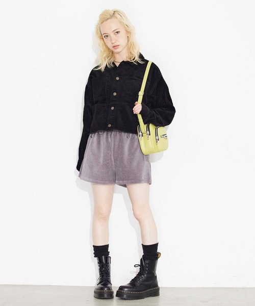 X-girl（エックスガール）の「RIB SHORT PANTS（その他パンツ・レディース・ブラック/ブラウン/グレー・S/M）」の9枚目の写真