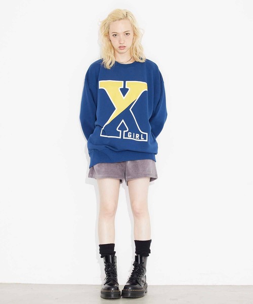 X-girl（エックスガール）の「RIB SHORT PANTS（その他パンツ・レディース・ブラック/ブラウン/グレー・S/M）」の11枚目の写真