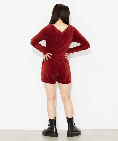 X-girl（エックスガール）の「RIB SHORT PANTS（その他パンツ・レディース・ブラック/ブラウン/グレー・S/M）」の8枚目の写真