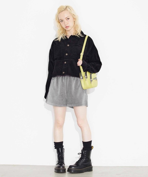 X-girl（エックスガール）の「RIB SHORT PANTS（その他パンツ・レディース・ブラック/ブラウン/グレー・S/M）」の22枚目の写真