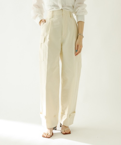 mystic（ミスティック）の「カーゴパンツ（カーゴパンツ・レディース・オフホワイト/ブラウン/パープル・1/2）」の2枚目の写真