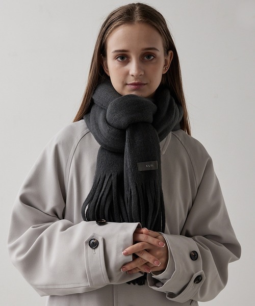 CLEL（クレイル）の「【CLEL】Volume Loose Muffler/ボリュームルーズマフラー（マフラー・メンズ・モカ/アイボリー/チャコールグレー・FREE）」の9枚目の写真