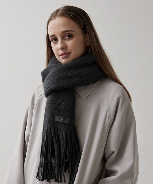 CLEL（クレイル）の「【CLEL】Volume Loose Muffler/ボリュームルーズマフラー（マフラー・メンズ・モカ/アイボリー/チャコールグレー・FREE）」の10枚目の写真