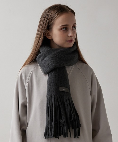 CLEL（クレイル）の「【CLEL】Volume Loose Muffler/ボリュームルーズマフラー（マフラー・メンズ・モカ/アイボリー/チャコールグレー・FREE）」の11枚目の写真