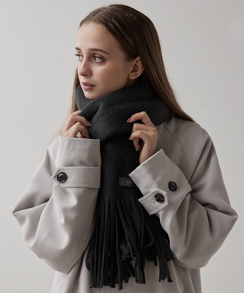 CLEL（クレイル）の「【CLEL】Volume Loose Muffler/ボリュームルーズマフラー（マフラー・メンズ・モカ/アイボリー/チャコールグレー・FREE）」の12枚目の写真