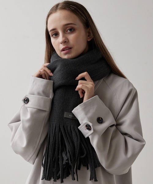 CLEL（クレイル）の「【CLEL】Volume Loose Muffler/ボリュームルーズマフラー（マフラー・メンズ・モカ/アイボリー/チャコールグレー・FREE）」の13枚目の写真