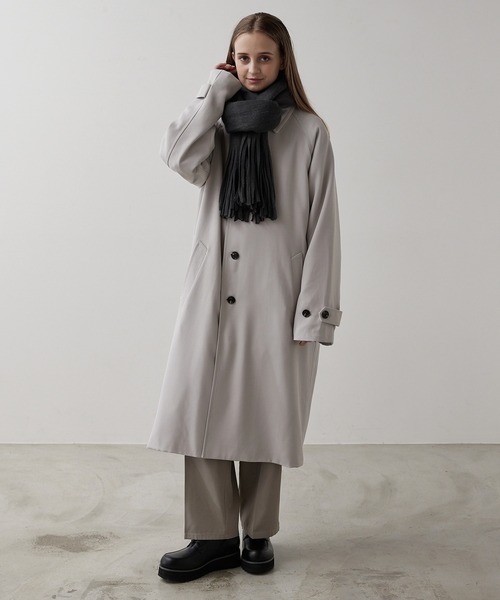 CLEL（クレイル）の「【CLEL】Volume Loose Muffler/ボリュームルーズマフラー（マフラー・メンズ・モカ/アイボリー/チャコールグレー・FREE）」の16枚目の写真