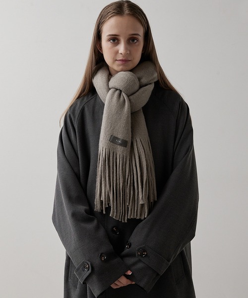 CLEL（クレイル）の「【CLEL】Volume Loose Muffler/ボリュームルーズマフラー（マフラー・メンズ・モカ/アイボリー/チャコールグレー・FREE）」の22枚目の写真