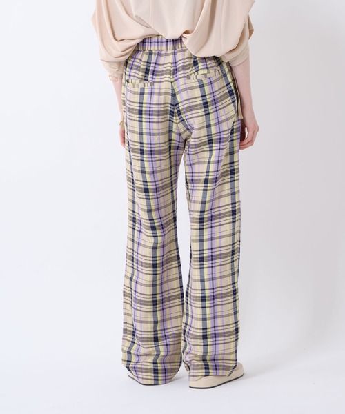Paradise Picnic（パラダイスピクニック）の「Lallia Mu チェックワイドパンツ（その他パンツ・レディース・ベージュ/グリーン・FREE）」の11枚目の写真