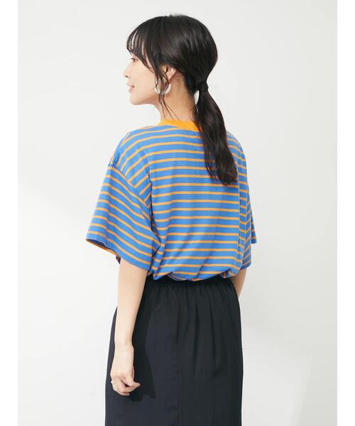Sugar spoon(シュガースプーン)の「・SUGAR SPOON ボーダーワイドTシャツ(Tシャツ/カットソー・レディース・ピンク/ターコイズブルー/ブルー/グリーン・FREE)」の17枚目の写真