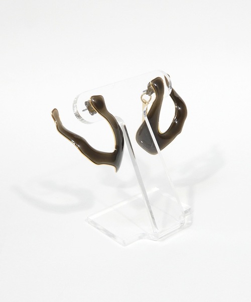 The Rule(ザルール)の「The Rule ザルール:Arcana pieced earring カーブフープピアス(ピアス(両耳用)・レディース・チャコールグレー/オレンジ/ブルー・FREE)」の10枚目の写真