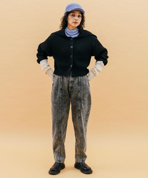 CITEN（シテン）の「＜CITEN＞ケミカルウォッシュ デニムパンツ（デニムパンツ・レディース・コバルトブルー/ブラック・S/M）」の2枚目の写真