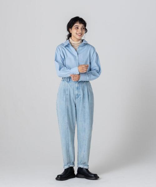 CITEN（シテン）の「＜CITEN＞ケミカルウォッシュ デニムパンツ（デニムパンツ・レディース・コバルトブルー/ブラック・S/M）」の3枚目の写真