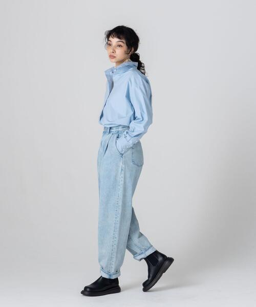 CITEN（シテン）の「＜CITEN＞ケミカルウォッシュ デニムパンツ（デニムパンツ・レディース・コバルトブルー/ブラック・S/M）」の4枚目の写真