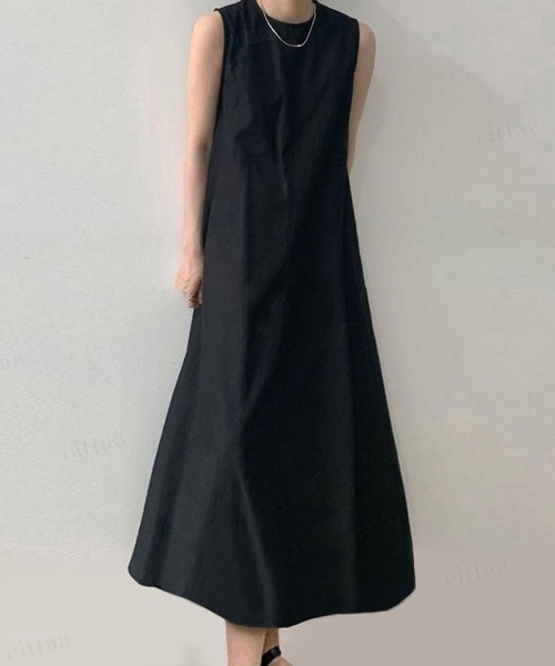 Dalfwin(ダールフィン)の「2022 S/S 春夏 韓国ファッション リネンノースリーブワンピース ロング丈(ワンピース・レディース・ブラック/ブラウン/ホワイト/ベージュ・FREE)」の11枚目の写真