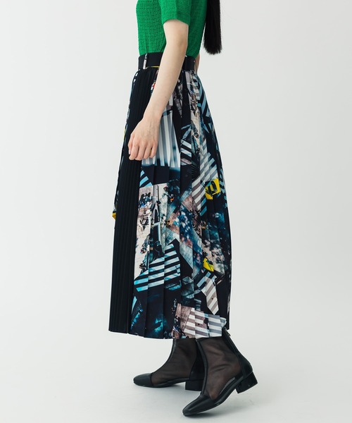 UNITED TOKYO（ユナイテッドトウキョウ）の「アシメプリーツスカートbyENO（スカート・レディース・オレンジ/インディゴブルー・1/2）」の7枚目の写真