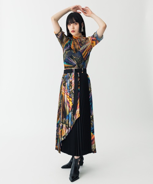 UNITED TOKYO（ユナイテッドトウキョウ）の「アシメプリーツスカートbyENO（スカート・レディース・オレンジ/インディゴブルー・1/2）」の20枚目の写真