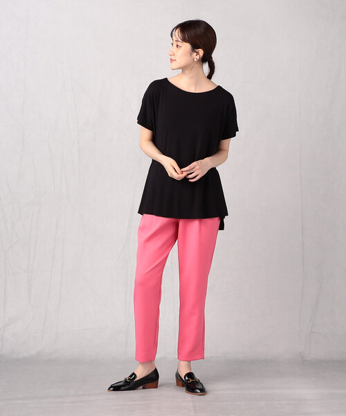 Comme　Ca　Mature（コムサマチュア）の「＜ウォッシャブル＞テーパード　カラーパンツ（その他パンツ・レディース・ピンク/ブラック/グリーン/ブルー・M/L）」の7枚目の写真