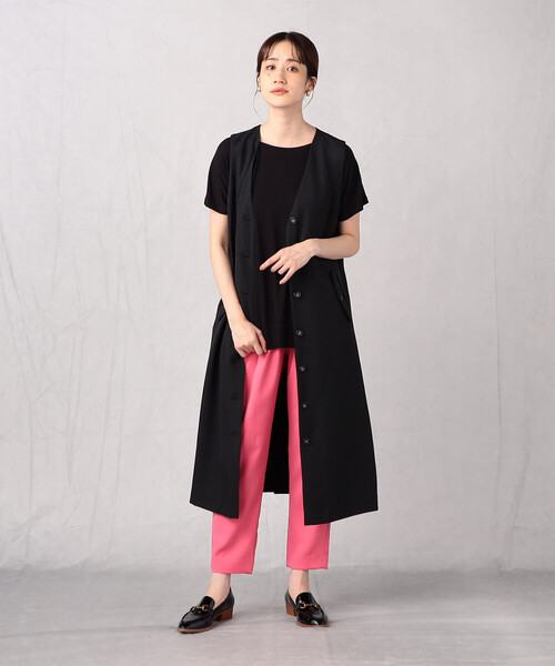 Comme　Ca　Mature（コムサマチュア）の「＜ウォッシャブル＞テーパード　カラーパンツ（その他パンツ・レディース・ピンク/ブラック/グリーン/ブルー・M/L）」の8枚目の写真