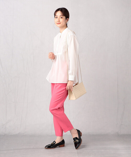 Comme　Ca　Mature（コムサマチュア）の「＜ウォッシャブル＞テーパード　カラーパンツ（その他パンツ・レディース・ピンク/ブラック/グリーン/ブルー・M/L）」の9枚目の写真