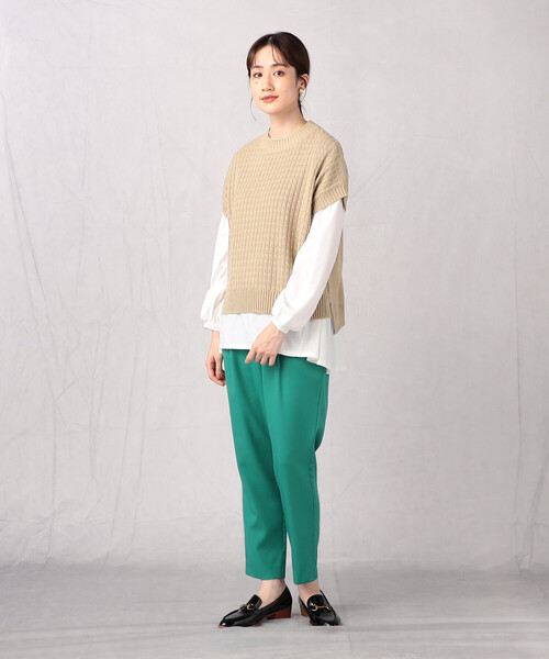 Comme　Ca　Mature（コムサマチュア）の「＜ウォッシャブル＞テーパード　カラーパンツ（その他パンツ・レディース・ピンク/ブラック/グリーン/ブルー・M/L）」の12枚目の写真