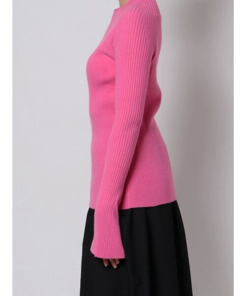 ELENDEEK（エレンディーク）の「ハイネックリブベルスリーブニット（ニット/セーター・レディース・オフホワイト/ピンク/ミント/ブラック・FREE）」の6枚目の写真