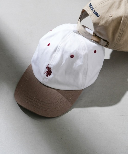 U.S. POLO ASSN.（ユーエスポロアッスン）の「【KIDS】【U.S. POLO ASSN/ユーエスポロアッスン】ワンポイント刺繍ツイルキャップ（キャップ・キッズ・ベージュ/ネイビー/グリーン/ブラウン/ダークグリーン/アイボリー/ブラウン系その他・ONE SIZE）」の3枚目の写真