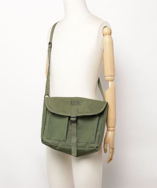 MILITARY(ミリタリー)の「U.S MILITARY / ユーエスミリタリー STYLE SHOULDER BAG ショルダーバッグ(ショルダーバッグ・メンズ・オリーブ・ONE SIZE)」の4枚目の写真