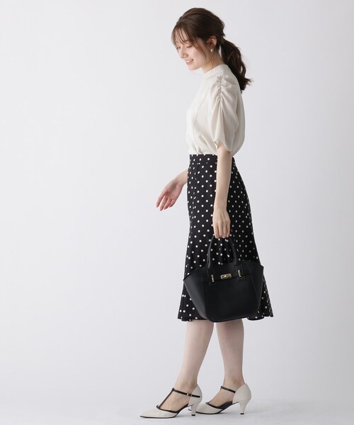 index（インデックス）の「◆ベルトデザインミドルトート【2WAY】（トートバッグ・レディース・ブラック/ライトベージュ・00）」の9枚目の写真