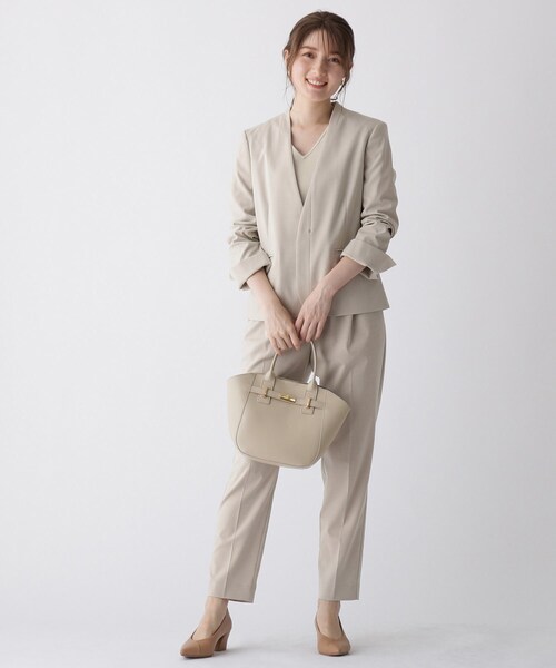 index（インデックス）の「◆ベルトデザインミドルトート【2WAY】（トートバッグ・レディース・ブラック/ライトベージュ・00）」の13枚目の写真