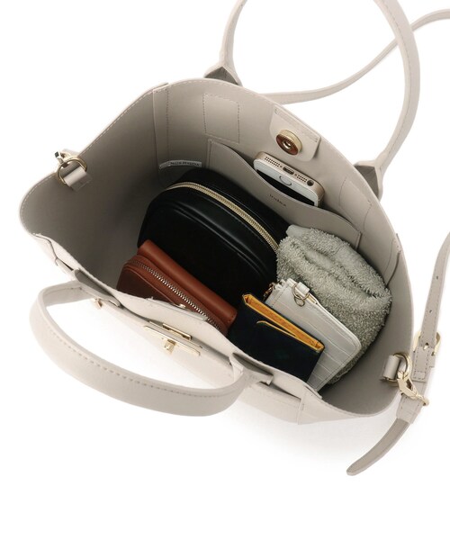 index（インデックス）の「◆ベルトデザインミドルトート【2WAY】（トートバッグ・レディース・ブラック/ライトベージュ・00）」の22枚目の写真