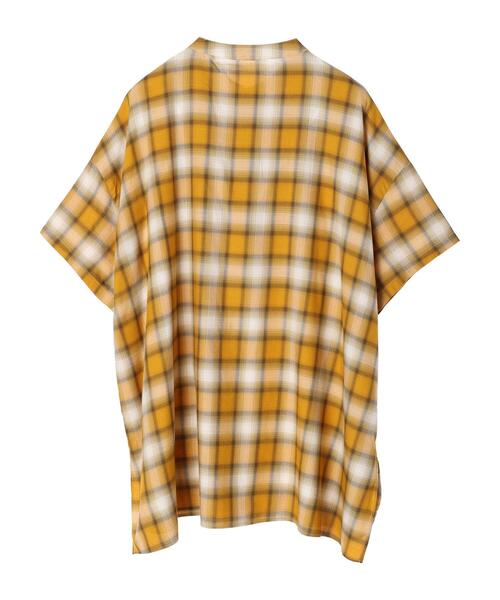 AMERICAN HOLIC（アメリカンホリック）の「バンドカラーポンチョシャツ（シャツ/ブラウス・レディース・オフホワイト/イエロー系その他/ブラック系その他3・M/L）」の5枚目の写真