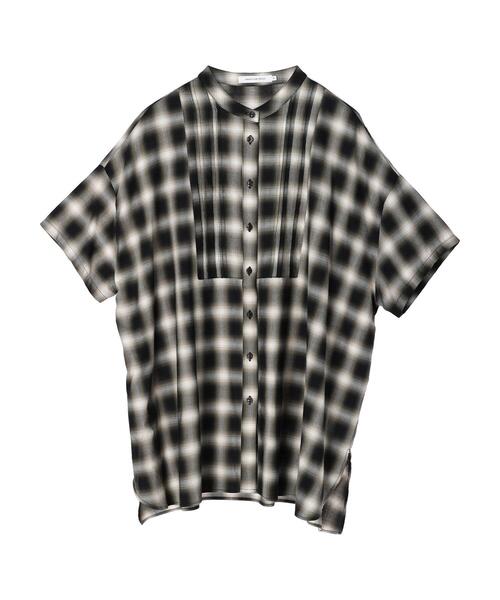 AMERICAN HOLIC（アメリカンホリック）の「バンドカラーポンチョシャツ（シャツ/ブラウス・レディース・オフホワイト/イエロー系その他/ブラック系その他3・M/L）」の15枚目の写真