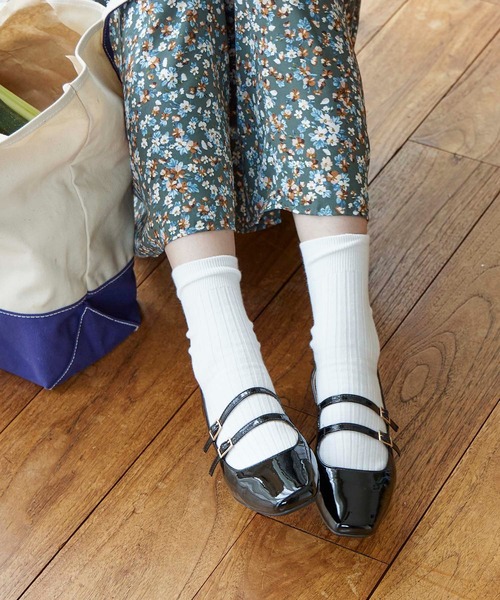 ing(イング)の「ダブルストラップメリージェーンパンプス(パンプス・レディース・ブラック/ライトブラック・23cm/23.5cm/24cm/24.5cm/22.5cm/25cm)」の9枚目の写真