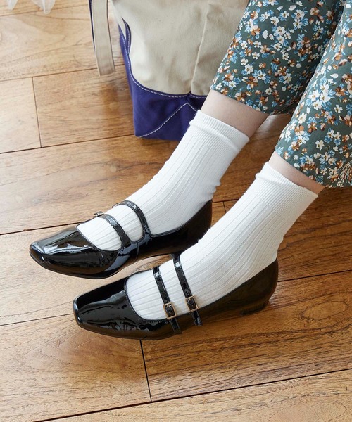 ing(イング)の「ダブルストラップメリージェーンパンプス(パンプス・レディース・ブラック/ライトブラック・23cm/23.5cm/24cm/24.5cm/22.5cm/25cm)」の10枚目の写真