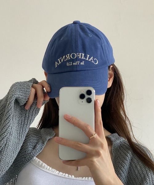 by muni:r（バイ ムニール）の「ユニセックスカリフォルニアコットンキャップ（キャップ・レディース・ホワイト/ブラック/グリーン/ダークブルー/ライトベージュ・ONE SIZE）」の12枚目の写真