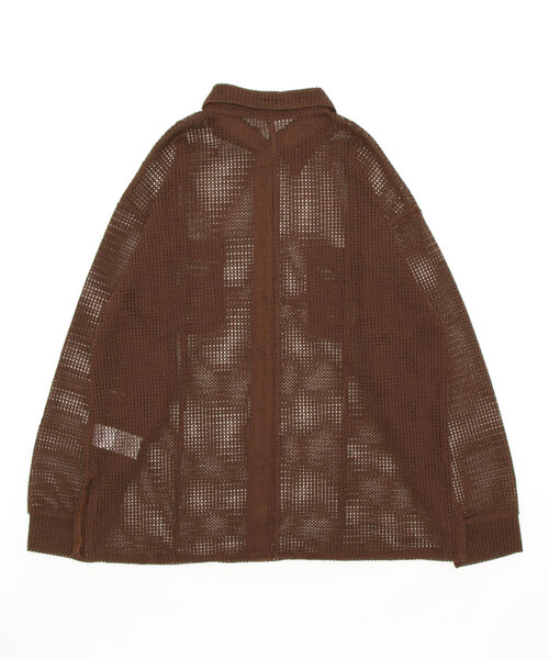 LOWRYS FARM(ローリーズファーム)の「メッシュユルシャツ 123090(シャツ/ブラウス・レディース・ホワイト/ブラック/ブラウン・FREE)」の4枚目の写真