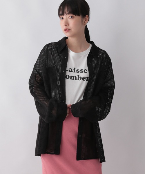 LOWRYS FARM(ローリーズファーム)の「メッシュユルシャツ 123090(シャツ/ブラウス・レディース・ホワイト/ブラック/ブラウン・FREE)」の19枚目の写真