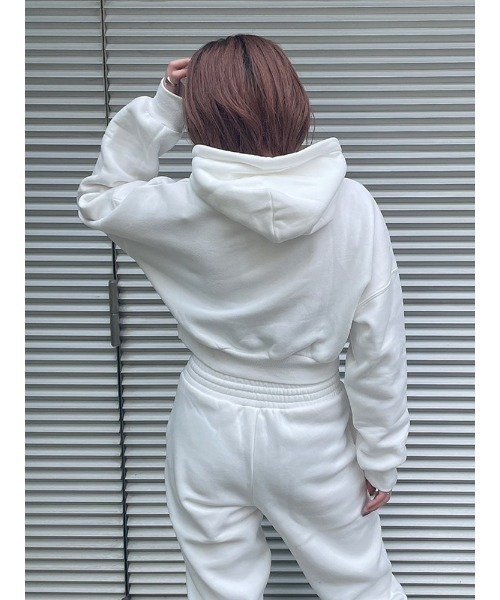 ENVYM（アンビー）の「エンブレムショートＰＯ（スウェット・レディース・ホワイト/ブラック・FREE）」の7枚目の写真