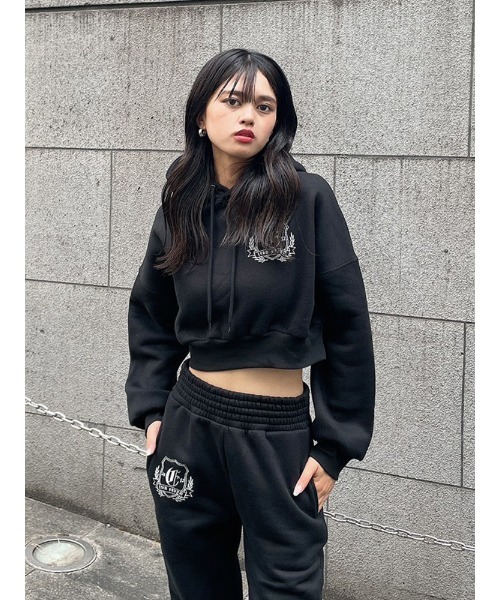 ENVYM（アンビー）の「エンブレムショートＰＯ（スウェット・レディース・ホワイト/ブラック・FREE）」の15枚目の写真