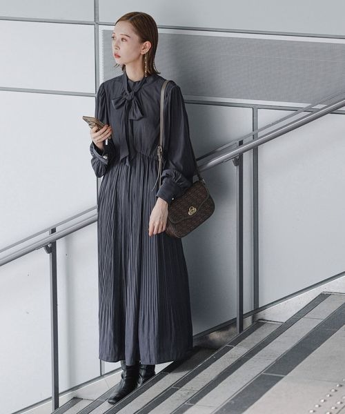 Harekoさんコラボ クシュプリーツワンピース ワンピース Mysty Woman ミスティウーマン のファッション通販 Zozotown