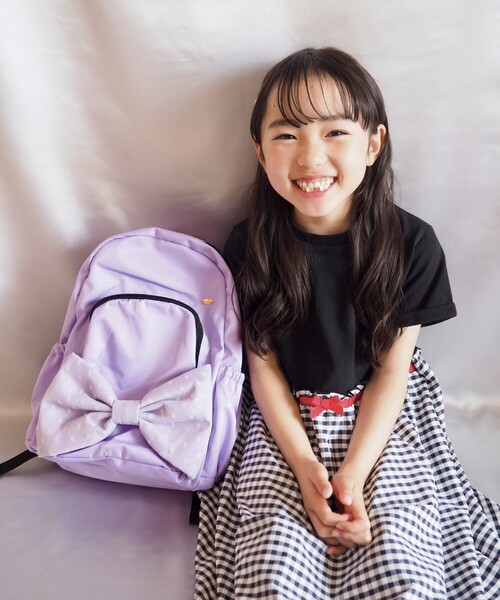 SHOO・LA・RUE（シューラルー）の「◆サテンリボンリュック（バックパック/リュック・キッズ・ベージュ/ネイビー/ライトパープル・00）」の20枚目の写真