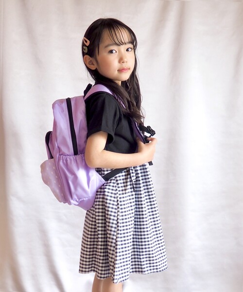 SHOO・LA・RUE（シューラルー）の「◆サテンリボンリュック（バックパック/リュック・キッズ・ベージュ/ネイビー/ライトパープル・00）」の21枚目の写真