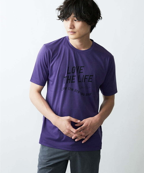 MK MICHEL KLEIN HOMME (エムケーミッシェルクランオム)の「プリントTシャツ(Tシャツ/カットソー・メンズ・ホワイト/オレンジ/バイオレット・48/51/46)」の3枚目の写真