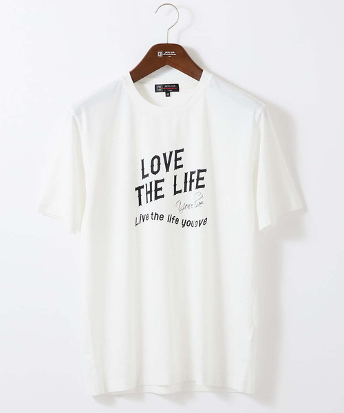 MK MICHEL KLEIN HOMME (エムケーミッシェルクランオム)の「プリントTシャツ(Tシャツ/カットソー・メンズ・ホワイト/オレンジ/バイオレット・48/51/46)」の2枚目の写真